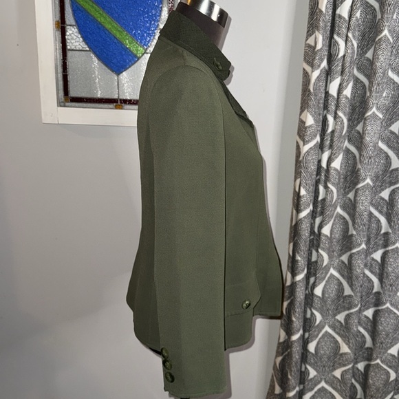 Vintage Oscar de la Renta Olive Green Blazer - Picture 5 of 6